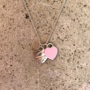Tiffany Mini Double Heart Tag Pendant
